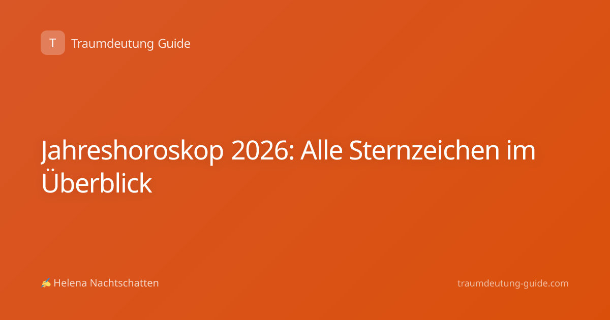 Jahreshoroskop 2026: Alle Sternzeichen im Überblick